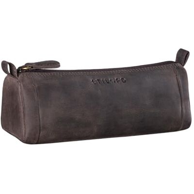 STILORD "Freddie" Trousse d'École Cuir Vintage Étui à Crayons Plumier Scolaire Pochette Collège Organiseur Pinceaux Porte-Plume Bureau en Cuir Véritable Couleur:marron foncé STILORD "Freddie" Trousse d'École Cuir Vintage Étui à Crayons Plumier Scolaire Pochette Collège Organiseur Pinceaux Porte-Plume Bureau en Cuir Véritable Couleur:marron foncé