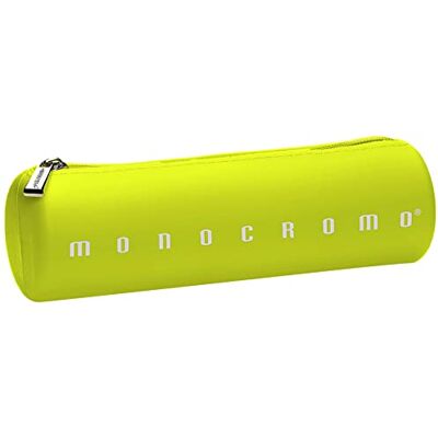Pigna , Trousse de forme cylindrique en silicone souple, monochrome, 20 x 6 x 6 cm, couleur jaune, emballée individuellement Pigna , Trousse de forme cylindrique en silicone souple, monochrome, 20 x 6 x 6 cm, couleur jaune, emballée individuellement