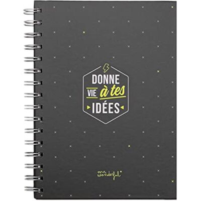 Mr. Wonderful Mr.Wonderful Cahier petit format Donne vie à tes idées Mr. Wonderful Mr.Wonderful Cahier petit format Donne vie à tes idées
