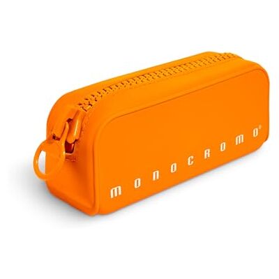 Pigna , Trousse en silicone souple, monochrome FLUO avec fermeture éclair, couleur orange, paquet 1 pièce Pigna , Trousse en silicone souple, monochrome FLUO avec fermeture éclair, couleur orange, paquet 1 pièce