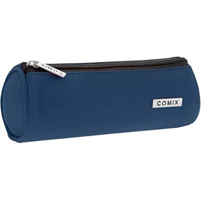 COMIX Trousse d'école bleue ronde porte-papeterie avec tirette en métal Petit porte-stylo enfant idéal pour l'école garçons et enfants, 20 x 8 x 8 cm, bleu, Taglia Unica, Trousse Tombolino COMIX Trousse d'école bleue ronde porte-papeterie avec tirette en métal Petit porte-stylo enfant idéal pour l'école garçons et enfants, 20 x 8 x 8 cm, bleu, Taglia Unica, Trousse Tombolino