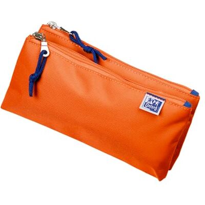 Oxford Trousse en polyester durable double, Orange, 22x8x10cm, Trousse à Oxford Trousse en polyester durable double, Orange, 22x8x10cm, Trousse à