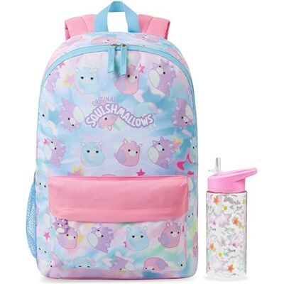 Get Trend Disney Stitch – Hello Kitty – Squishmallows – Lot de 2 sacs d'école légers avec bouteille d'eau de 500 ml, grand sac à dos pour enfants, fournitures scolaires, cadeaux pour fille Get Trend Disney Stitch – Hello Kitty – Squishmallows – Lot de 2 sacs d'école légers avec bouteille d'eau de 500 ml, grand sac à dos pour enfants, fournitures scolaires, cadeaux pour fille