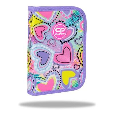 CoolPack F076832, Trousse scolaire CLIPPER Pastel Heart, Multicolor CoolPack F076832, Trousse scolaire CLIPPER Pastel Heart, Multicolor