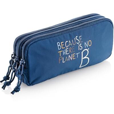 Miquelrius Trousse scolaire triple rectangulaire avec 3 compartiments, nylon recyclé, fermeture à glissière, grande trousse pour classe, 210 x 105 x 60 mm, bleu, 210 x 105 x 60 mm, Trousse triple Miquelrius Trousse scolaire triple rectangulaire avec 3 compartiments, nylon recyclé, fermeture à glissière, grande trousse pour classe, 210 x 105 x 60 mm, bleu, 210 x 105 x 60 mm, Trousse triple