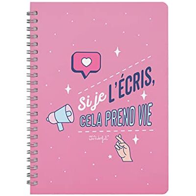 Mr. Wonderful Cahier petit format Si je l’écris, cela prend vie Mr. Wonderful Cahier petit format Si je l’écris, cela prend vie