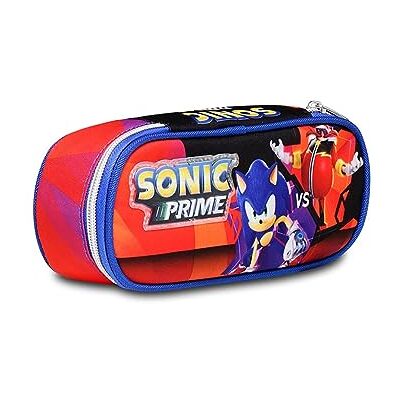 Seven Sac Scolaire Primaire Round Plus Sonic comme ET Get ME, Bleu Rouge Porte-Stylo école Mono Compartiment Trousse Enfants Garçons Seven Sac Scolaire Primaire Round Plus Sonic comme ET Get ME, Bleu Rouge Porte-Stylo école Mono Compartiment Trousse Enfants Garçons