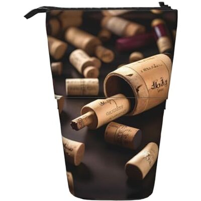 YQxwJL Bouteille de Vin Liège Impression Télescopique Crayon Pochette Sac Pop Up Crayon Case Stand Up Porte-Stylo Mignon Sac pour Adultes YQxwJL Bouteille de Vin Liège Impression Télescopique Crayon Pochette Sac Pop Up Crayon Case Stand Up Porte-Stylo Mignon Sac pour Adultes