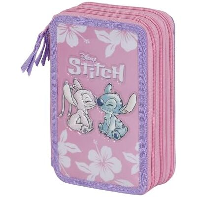 Disney Lilo et Stitch Trousse triple remplie Rose 14 x 21 cm, Rose, Einheitsgröße, Trousse triple garnie rose Disney Lilo et Stitch Trousse triple remplie Rose 14 x 21 cm, Rose, Einheitsgröße, Trousse triple garnie rose