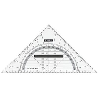 BRUNNEN 104975990 Triangle géométrique Colour Code (pour école et bureau, 16 cm, incassable, poignée ergonomique) noir/onyx BRUNNEN 104975990 Triangle géométrique Colour Code (pour école et bureau, 16 cm, incassable, poignée ergonomique) noir/onyx