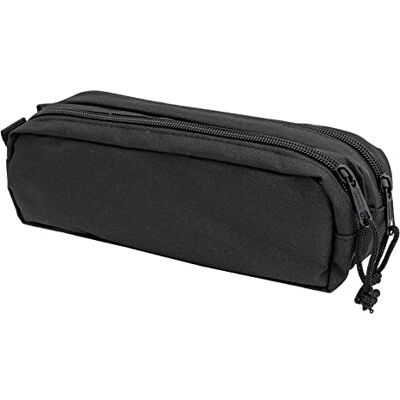 Idena Trousse avec 2 compartiments zippés, environ 9 x 23 x 7,5 cm, noire Idena Trousse avec 2 compartiments zippés, environ 9 x 23 x 7,5 cm, noire