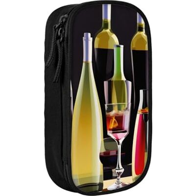 SSIMOO Sac de rangement en tissu Oxford pour verres à cocktail et bouteilles de vin – Trousse à crayons à fermeture éclair, idéale pour les voyages SSIMOO Sac de rangement en tissu Oxford pour verres à cocktail et bouteilles de vin – Trousse à crayons à fermeture éclair, idéale pour les voyages