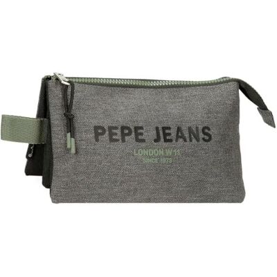 Pepe Jeans Edmon Trousse triple grise 22 x 12 x 5 cm Polyester by Joumma Bags Pepe Jeans Edmon Trousse triple grise 22 x 12 x 5 cm Polyester by Joumma Bags