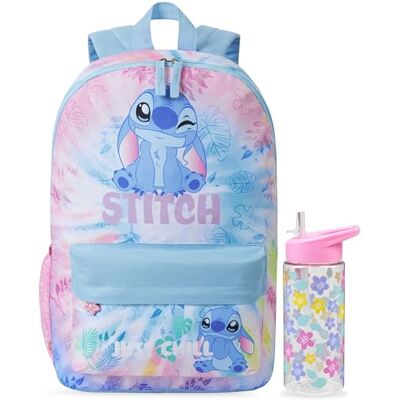 Get Trend Disney Stitch – Hello Kitty – Squishmallows – Lot de 2 sacs d'école légers avec bouteille d'eau de 500 ml, grand sac à dos pour enfants, fournitures scolaires, cadeaux pour fille, Coutures Get Trend Disney Stitch – Hello Kitty – Squishmallows – Lot de 2 sacs d'école légers avec bouteille d'eau de 500 ml, grand sac à dos pour enfants, fournitures scolaires, cadeaux pour fille, Coutures