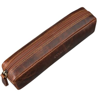 STILORD "Preston" Étui en cuir Trousse Stylo Vintage Plumier Pochette Ronde Porte-Plume Crayons Scolaire pour Hommes Femmes Bureau de Cuir Véritable Couleur:sesto cognac STILORD "Preston" Étui en cuir Trousse Stylo Vintage Plumier Pochette Ronde Porte-Plume Crayons Scolaire pour Hommes Femmes Bureau de Cuir Véritable Couleur:sesto cognac