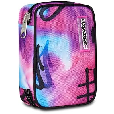 Seven SPRINT PAINT PAINT GIRL, multicolore, porte-stylo Mono compartiment avec planches amovibles, avec stylets, crayons, couleurs, accessoires sac à dos, école primaire, fille Seven SPRINT PAINT PAINT GIRL, multicolore, porte-stylo Mono compartiment avec planches amovibles, avec stylets, crayons, couleurs, accessoires sac à dos, école primaire, fille