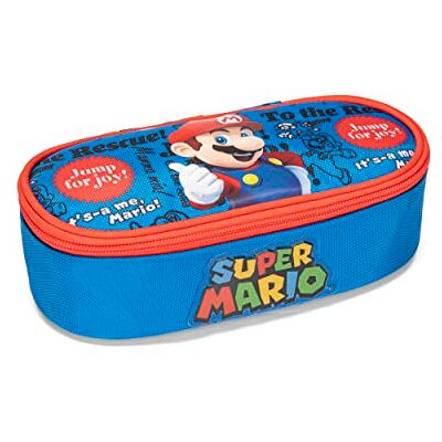 Nintendo - Étui Ovale Super Mario - Étui de papeterie Nintendo - Étui Ovale Super Mario - Étui de papeterie