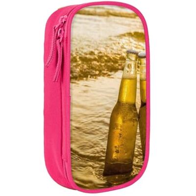 VANANI Bouteille Bière Plage Sunset Time Grande Capacité Trousse Multifonctionnelle Trousse à Crayon Fermeture Éclair Portable Fournitures de Bureau Étudiant, rose, One Size, Trousse de maquillage VANANI Bouteille Bière Plage Sunset Time Grande Capacité Trousse Multifonctionnelle Trousse à Crayon Fermeture Éclair Portable Fournitures de Bureau Étudiant, rose, One Size, Trousse de maquillage