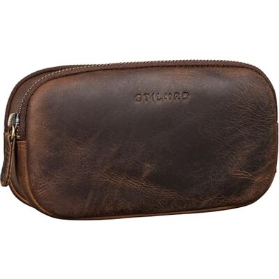 STILORD "Mike" Plumier Cuir Vintage Trousse Scolaire idéal comme Pochette pour Travail École Organiseur Crayons Étui Lunettes en Cuir Véritable Couleur:soria marron STILORD "Mike" Plumier Cuir Vintage Trousse Scolaire idéal comme Pochette pour Travail École Organiseur Crayons Étui Lunettes en Cuir Véritable Couleur:soria marron