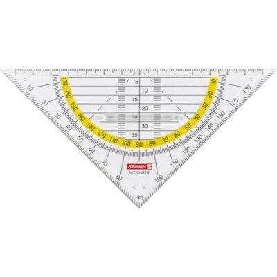 BRUNNEN 1049757 Geometrie-Dreieck/Geodreieck (für Schule und Büro 16 cm, mit Griff, glasklar) BRUNNEN 1049757 Geometrie-Dreieck/Geodreieck (für Schule und Büro 16 cm, mit Griff, glasklar)
