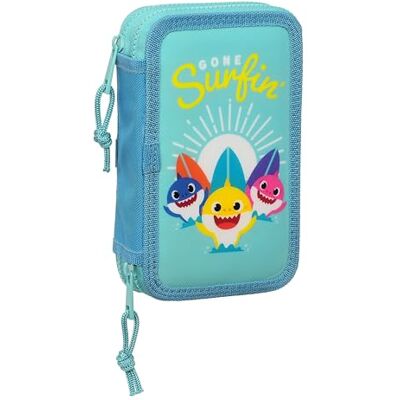 safta Baby Shark Surfing Trousse Scolaire Enfant avec 28 utiles, idéal pour Les Enfants de 5 à 14 Ans, Confortable et Polyvalent, qualité et résistance, 12,5 x 4 x 19,5 cm, Bleu et Blanc, Bleu/Blanc, safta Baby Shark Surfing Trousse Scolaire Enfant avec 28 utiles, idéal pour Les Enfants de 5 à 14 Ans, Confortable et Polyvalent, qualité et résistance, 12,5 x 4 x 19,5 cm, Bleu et Blanc, Bleu/Blanc,