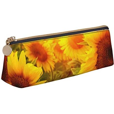 AMINNU Trousse multifonction avec fermeture éclair Convient pour l'école et le bureau Motif tournesol, blanc, One Size, Trousse de maquillage AMINNU Trousse multifonction avec fermeture éclair Convient pour l'école et le bureau Motif tournesol, blanc, One Size, Trousse de maquillage