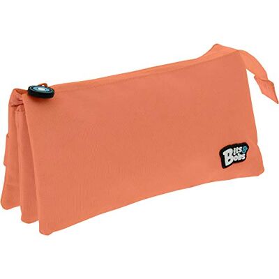 Grafoplás 37545483. Trousse à trois compartiments, couleur corail, 23,5 x 12 x 14 cm, Bits & Bobs Grafoplás 37545483. Trousse à trois compartiments, couleur corail, 23,5 x 12 x 14 cm, Bits & Bobs