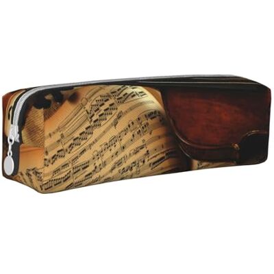 AMINNU Trousse pour violon et livre, durable, avec fermeture éclair, convient pour l'école et le bureau, unisexe, blanc, One Size, Trousse de maquillage AMINNU Trousse pour violon et livre, durable, avec fermeture éclair, convient pour l'école et le bureau, unisexe, blanc, One Size, Trousse de maquillage