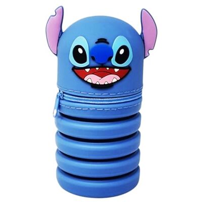 Disney Trousse extensible Stitch taille réglable, fermeture à glissière, couleur bleu Disney Trousse extensible Stitch taille réglable, fermeture à glissière, couleur bleu