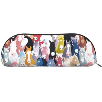 MYPIKY High Quality Collection Verres à cocktail et bouteilles de vin imprimé, trousse de maquillage, trousse de maquillage de voyage, trousse à crayons, trousse à crayons, Chevaux de dessin animé colorés, One Size MYPIKY High Quality Collection Verres à cocktail et bouteilles de vin imprimé, trousse de maquillage, trousse de maquillage de voyage, trousse à crayons, trousse à crayons, Chevaux de dessin animé colorés, One Size