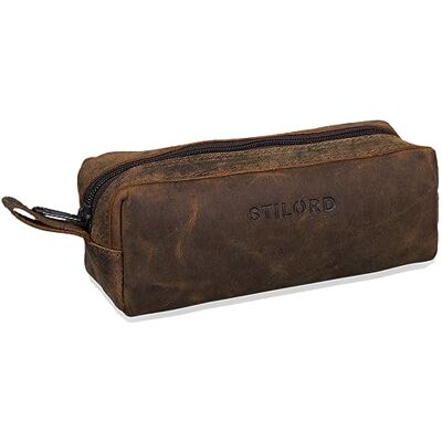 STILORD "Linus" Trousse en Cuir Plumier Vintage Pochette pour Crayons Étui Stylos Porte-plume Scolaire Hommes et Femmes Couleur:colorado marron STILORD "Linus" Trousse en Cuir Plumier Vintage Pochette pour Crayons Étui Stylos Porte-plume Scolaire Hommes et Femmes Couleur:colorado marron