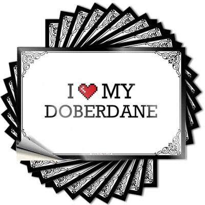 MZBS Autocollant esthétique en plastique avec motif rétro mignon pour carnet d'hiver Bouteille en vinyle amovible « I Love My Doberdane » (8 x 12 cm) MZBS Autocollant esthétique en plastique avec motif rétro mignon pour carnet d'hiver Bouteille en vinyle amovible « I Love My Doberdane » (8 x 12 cm)