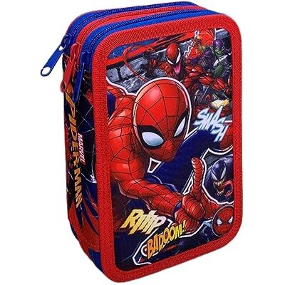 CARTOON Trousse scolaire Spiderman 3 zip complet 44 pièces 3 compartiments couleurs Giotto 20 x 13 x 6 CARTOON Trousse scolaire Spiderman 3 zip complet 44 pièces 3 compartiments couleurs Giotto 20 x 13 x 6