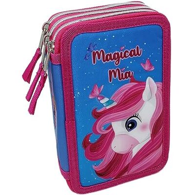 CARTOON Trousse scolaire 3 Zip, multi-compartiments, complet 44 pièces, couleurs Giotto, 20 x 13 x 6 cm, rose, 20 x 13 x 6 cm, Licorne Mia CARTOON Trousse scolaire 3 Zip, multi-compartiments, complet 44 pièces, couleurs Giotto, 20 x 13 x 6 cm, rose, 20 x 13 x 6 cm, Licorne Mia