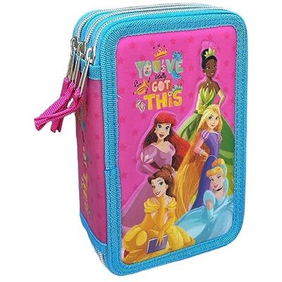 CARTOON Trousse scolaire 3 Zip, multi-compartiments, complet 44 pièces, couleurs Giotto, 20 x 13 x 6 cm, rose, 20 x 13 x 6 cm, princesses CARTOON Trousse scolaire 3 Zip, multi-compartiments, complet 44 pièces, couleurs Giotto, 20 x 13 x 6 cm, rose, 20 x 13 x 6 cm, princesses