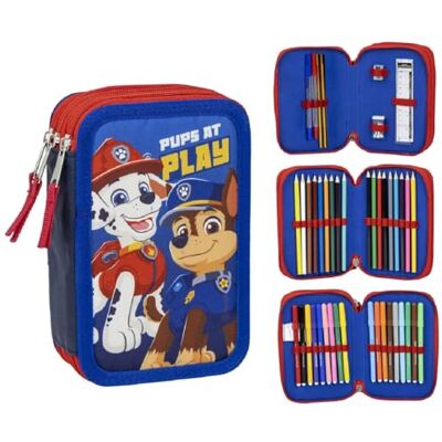 CARTOON Trousse multi-compartiments 3 fermetures éclair pour l'école complète stylos crayons couleurs feutres, Paw Patrol, trousse CARTOON Trousse multi-compartiments 3 fermetures éclair pour l'école complète stylos crayons couleurs feutres, Paw Patrol, trousse