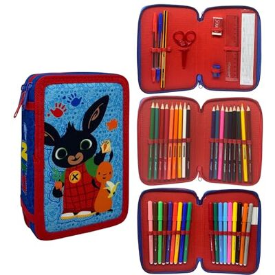 CARTOON Trousse scolaire, Bing, Flop, 3 Zip, multicompartiments, complet 44 pièces, couleurs jaune, 20 x 13 x 6 cm, multicolore 1004E1413 CARTOON Trousse scolaire, Bing, Flop, 3 Zip, multicompartiments, complet 44 pièces, couleurs jaune, 20 x 13 x 6 cm, multicolore 1004E1413
