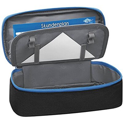 WEDO 24243010 Trousse à crayons en polyester avec poche zippée Noir WEDO 24243010 Trousse à crayons en polyester avec poche zippée Noir