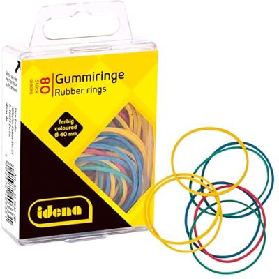 Idena 334033 – Lot de 80 anneaux en caoutchouc de 40 mm de diamètre Idena 334033 – Lot de 80 anneaux en caoutchouc de 40 mm de diamètre