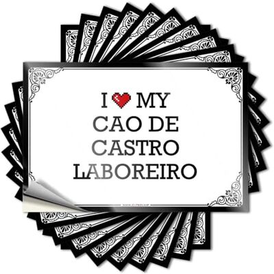 MZBS Work Decals Lot d'autocollants pour bouteille Inscription I Love My Cao de Castro Laboreiro Crazy Beer 12 x 18 cm MZBS Work Decals Lot d'autocollants pour bouteille Inscription I Love My Cao de Castro Laboreiro Crazy Beer 12 x 18 cm