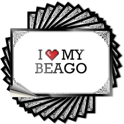 MZBS Autocollants pour décoration de bureau facile à appliquer I Love My Beago – Décollez et collez (6 x 9 cm) MZBS Autocollants pour décoration de bureau facile à appliquer I Love My Beago – Décollez et collez (6 x 9 cm)