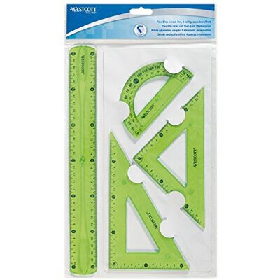 Westcott 10302 00 Règle flexible, 4 pièces, plastique Lot de 3 couleurs assorties Westcott 10302 00 Règle flexible, 4 pièces, plastique Lot de 3 couleurs assorties