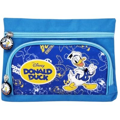 Disney Trousse Donald Duck pour l'école avec 2 compartiments fermeture à glissière, bleu, Donald Duck Disney Trousse Donald Duck pour l'école avec 2 compartiments fermeture à glissière, bleu, Donald Duck