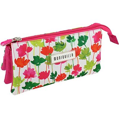 Grafoplás 37540666. Trousse Scolaire Triple Fleurs de la Collection Moniquilla, 22,5 x 12 x 14 cm Grafoplás 37540666. Trousse Scolaire Triple Fleurs de la Collection Moniquilla, 22,5 x 12 x 14 cm