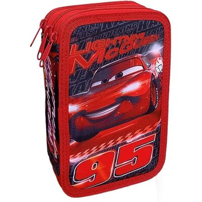 CARTOON Trousse scolaire 3 Zip, multi-compartiments, complet 44 pièces, couleurs Giotto, 20 x 13 x 6 cm, rouge, 20 x 13 x 6 Cm, Cars CARTOON Trousse scolaire 3 Zip, multi-compartiments, complet 44 pièces, couleurs Giotto, 20 x 13 x 6 cm, rouge, 20 x 13 x 6 Cm, Cars