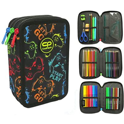 CoolPack F067663 Jumper 3 Sunny Day Trousse Multicolore, Motif 4, 20 x 12.5 x 6 cm, Trousse à crayons CoolPack F067663 Jumper 3 Sunny Day Trousse Multicolore, Motif 4, 20 x 12.5 x 6 cm, Trousse à crayons