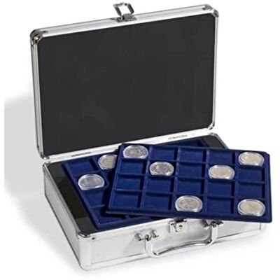 Leuchtturm Kleiner Münzkoffer für 10-Euro-Münzen: inkl. 6 Blaue Münztableaus für je 24 Münzen Leuchtturm Kleiner Münzkoffer für 10-Euro-Münzen: inkl. 6 Blaue Münztableaus für je 24 Münzen