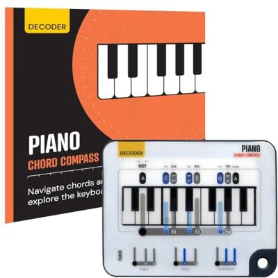 Noisy Clan Outil d'apprentissage d'accords de piano – boussole et livre – Comprendre Clavier, accords de piano, outil de production musicale, harmonie, progressions, majeur et mineur, diminué, accords augmentés Noisy Clan Outil d'apprentissage d'accords de piano – boussole et livre – Comprendre Clavier, accords de piano, outil de production musicale, harmonie, progressions, majeur et mineur, diminué, accords augmentés