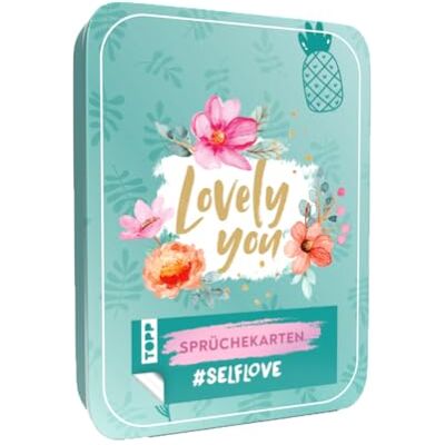TOPP Lovely You Sprüchekarten #Selflove: Metalldose mit 40 Sprüchekarten für mehr Stärke, Mut und Selbstliebe TOPP Lovely You Sprüchekarten #Selflove: Metalldose mit 40 Sprüchekarten für mehr Stärke, Mut und Selbstliebe