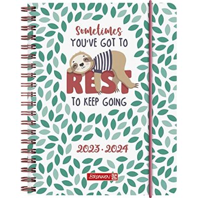 BRUNNEN Schülerkalender 2023/2024 Sloth, A6, PP-Einband: 2 Seiten = 1 Woche BRUNNEN Schülerkalender 2023/2024 Sloth, A6, PP-Einband: 2 Seiten = 1 Woche